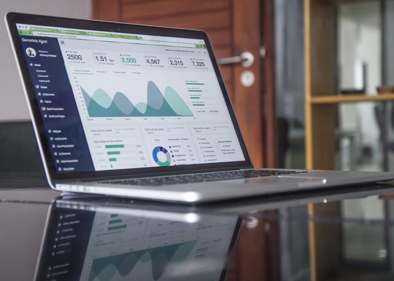 Conversion-focused business website design on a laptop for a growth-oriented company